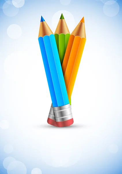 Hintergrund mit Bleistiften — Stockvektor
