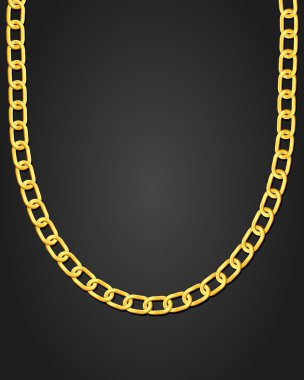 Gold necklace clipart