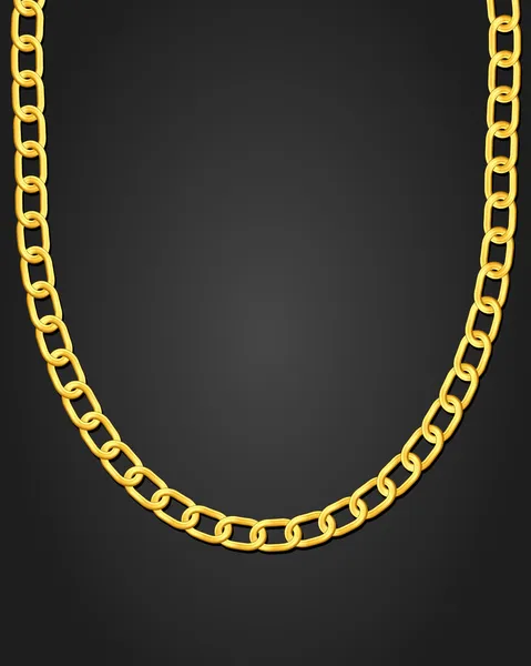 Gold necklace — Stock Vector