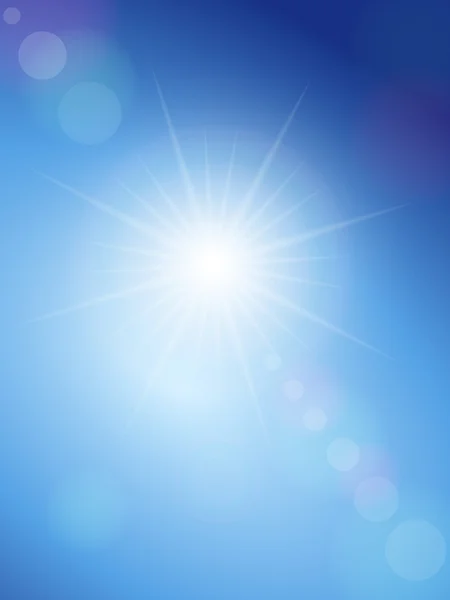 Sunspot and blue sky — Stock Vector
