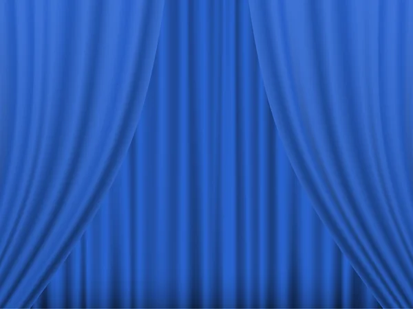 Blue theatre curtain — Stock Vector