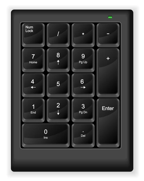 Tastiera numerica computer — Vettoriale Stock