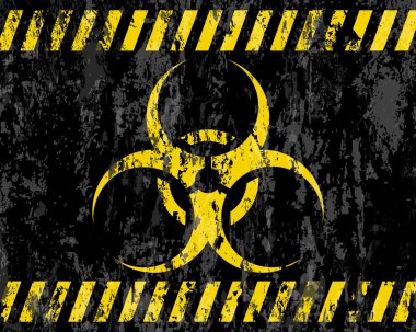 Grunge biohazard sign background clipart