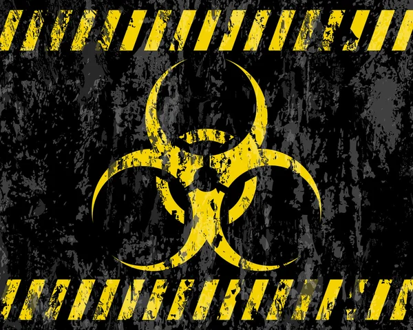 Grunge biohazard teken achtergrond — Stockvector
