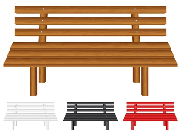 stock vector Wooden bench