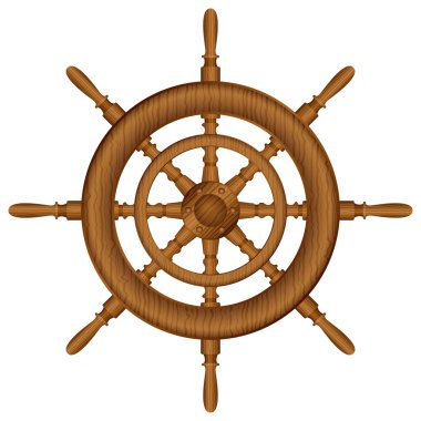 Wooden helm wheel clipart