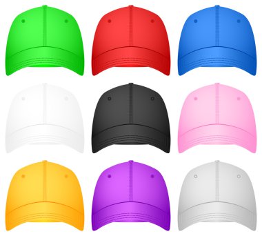 Baseball cap set clipart