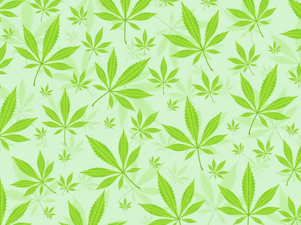 Fondo de hojas de marihuana — Vector de stock