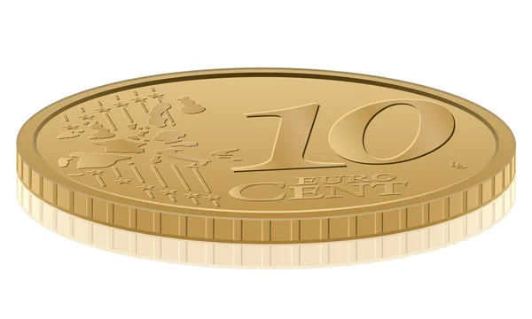 Deset euro centů — Stockový vektor