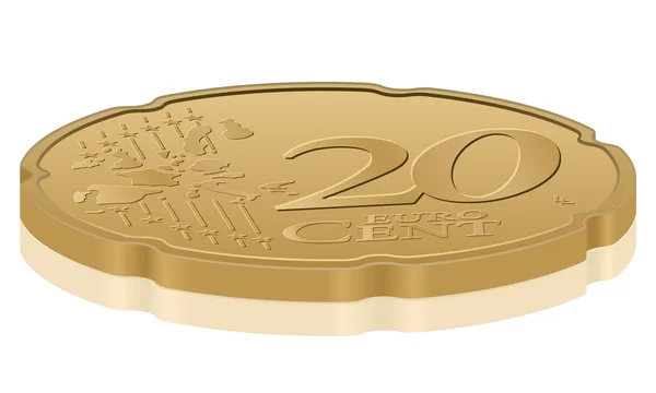 Двадцать евро — стоковый вектор