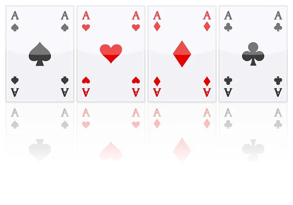 玩纸牌的 ace — 图库矢量图片