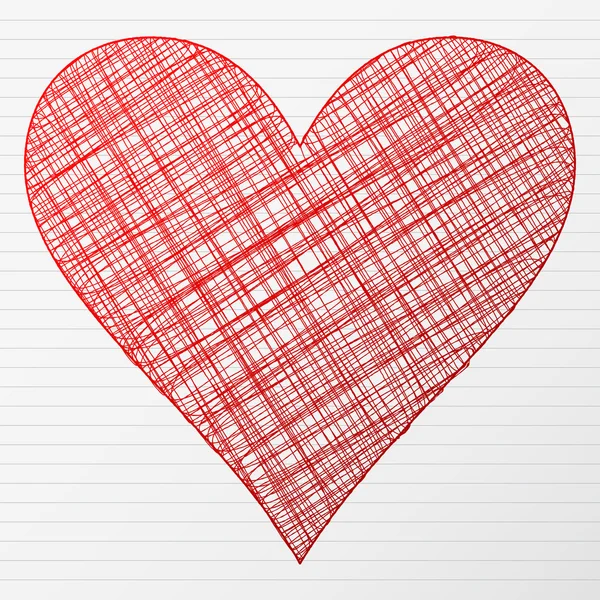 Drawing heart symbol — Stock Vector