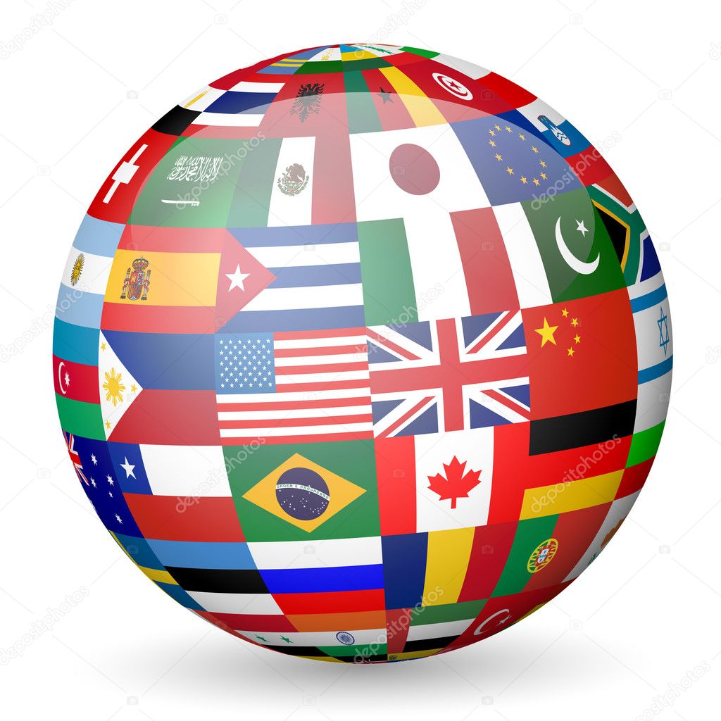 Globe flags — Stock Vector © julydfg #12281148