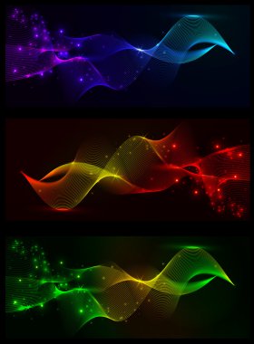 Colorful smoke and lights clipart