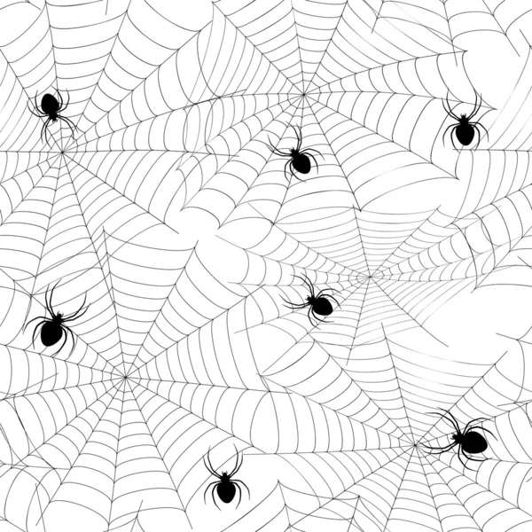 Halloween naadloos met web knipmasker — Stockvector