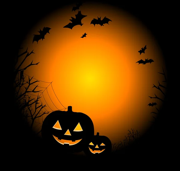 Dessin par jour Halloween avec une citrouille — Image vectorielle