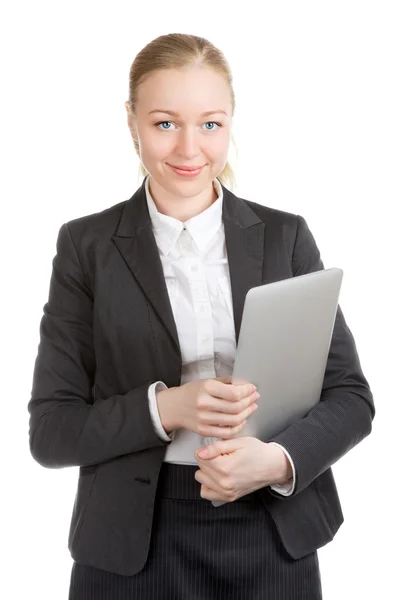 Business Woman With Laptop — Stock Photo, Image