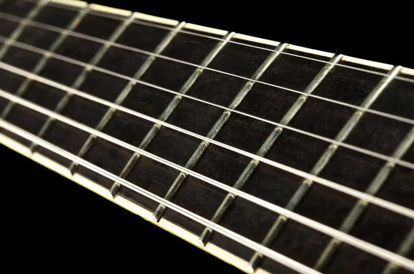 Fretboard de guitarra Closeup — Fotografia de Stock