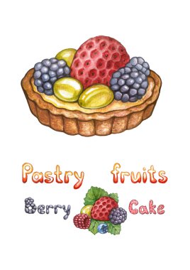 Illustration of a pastry fruits clipart