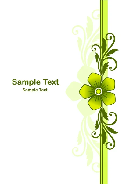 Φόντο με πράσινη floral σχέδιο στοιχείο — Διανυσματικό Αρχείο
