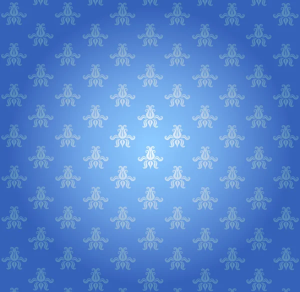 Blue wallpaper pattern — Stock Vector