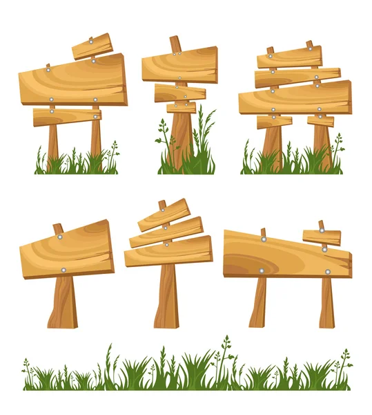 Set van houten teken — Stockvector