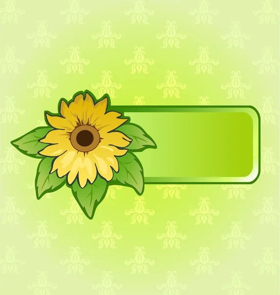 Rahmen mit Sonnenblume — Stockvektor