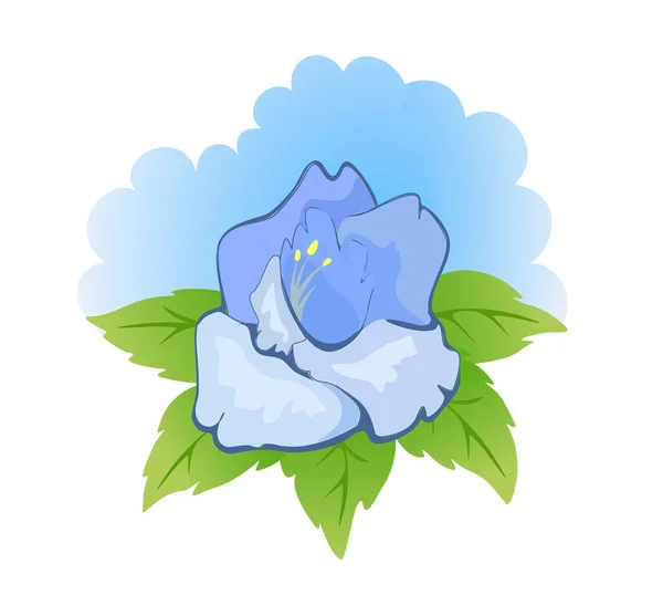 Blauwe bloem — Stockvector