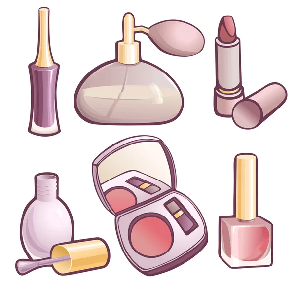 Vektor uppsättning av kosmetika — Stock vektor