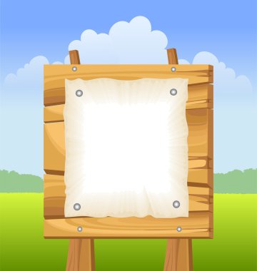 Wooden sign clipart