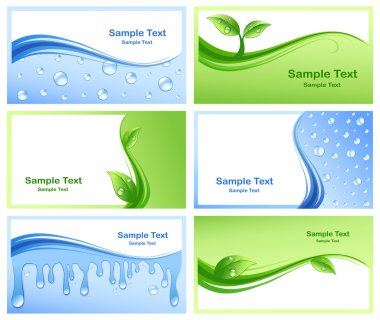 Set of eco cards clipart