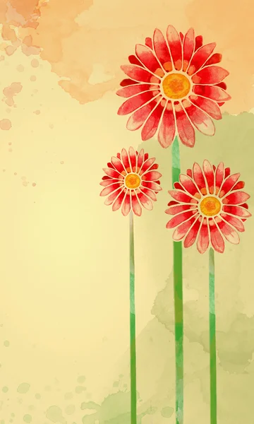 Akvarell blomma — Stockfoto