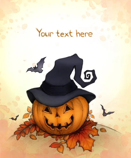 Halloween background with pumpkin — Stock Photo, Image