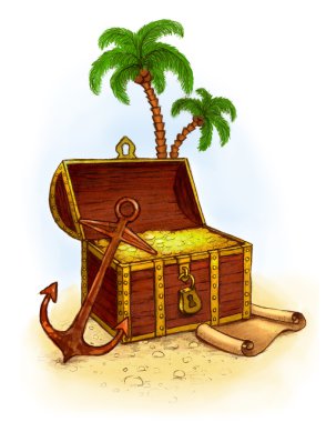 Pirate's treasure clipart