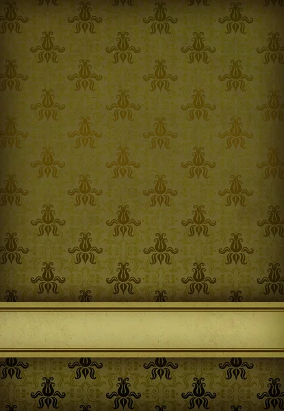 Old green wallpaper — Stock Photo, Image