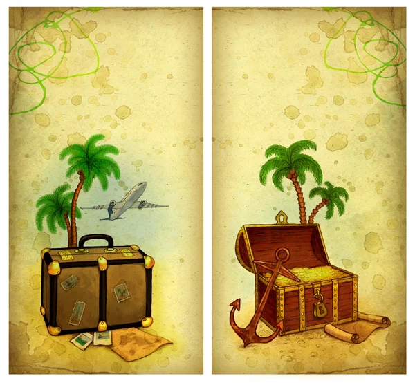 Backgrounds with travel illustration — Stock Photo, Image