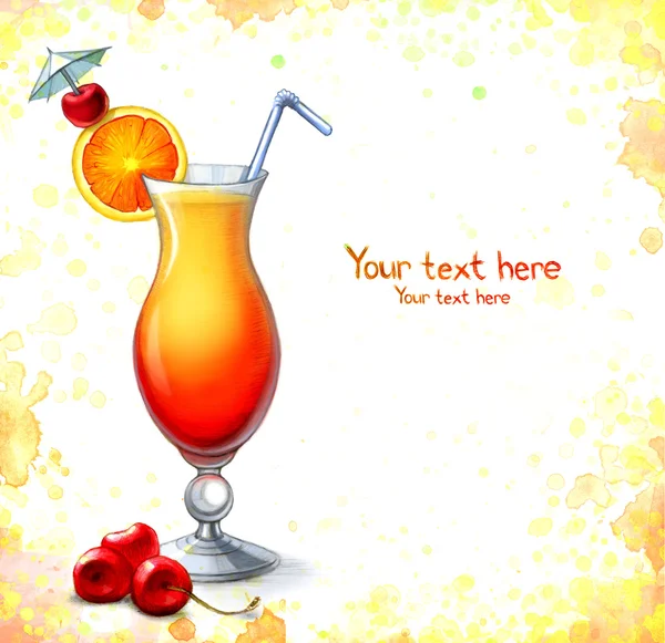 Illustration av cocktail — Stockfoto