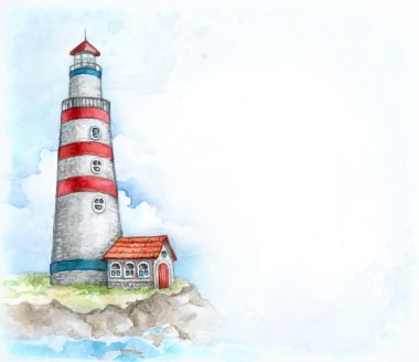 Illustration of lighthouse clipart