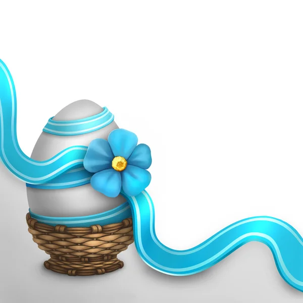 Fundo de Páscoa com ilustração de ovo — Fotografia de Stock