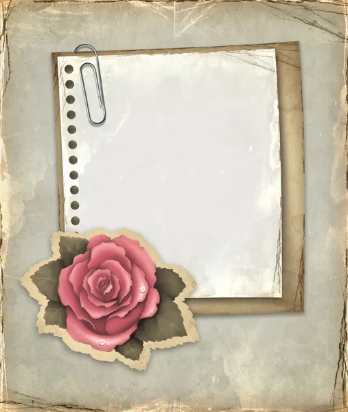 Cuaderno vintage sobre el papel viejo —  Fotos de Stock