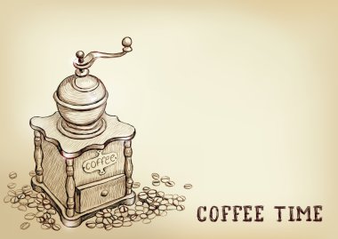 Vector illustration of coffee grinder clipart