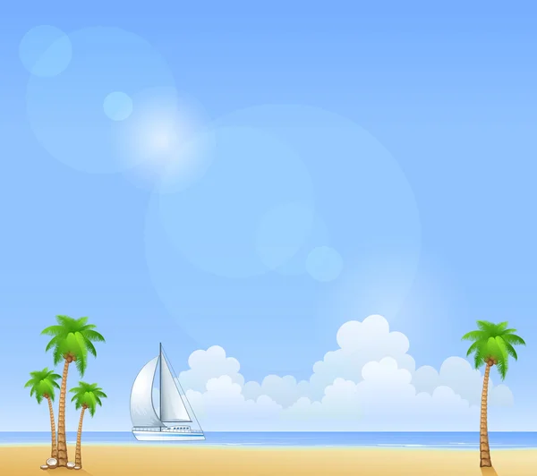 Sommer Strand Hintergrund — Stockvektor