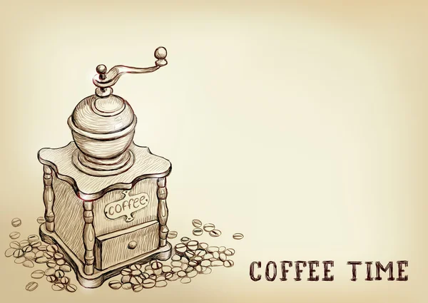 矢量插画的咖啡研磨机 — 图库矢量图片