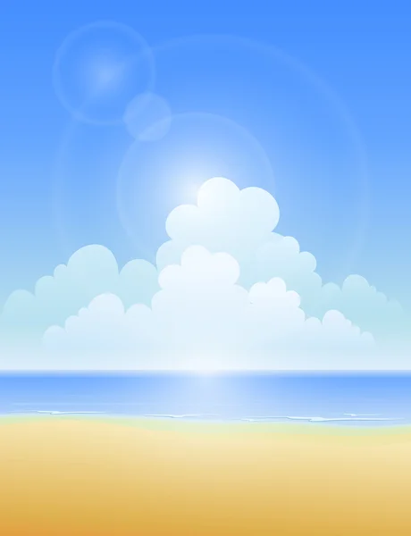 Сонячний пляж — стоковий вектор