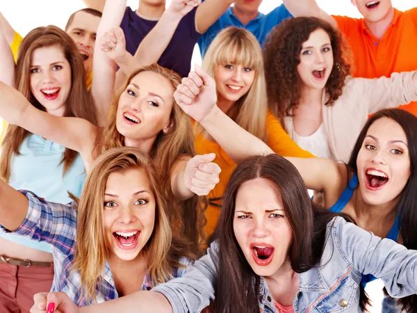 Group sport fan cheer for. — Stock Photo, Image