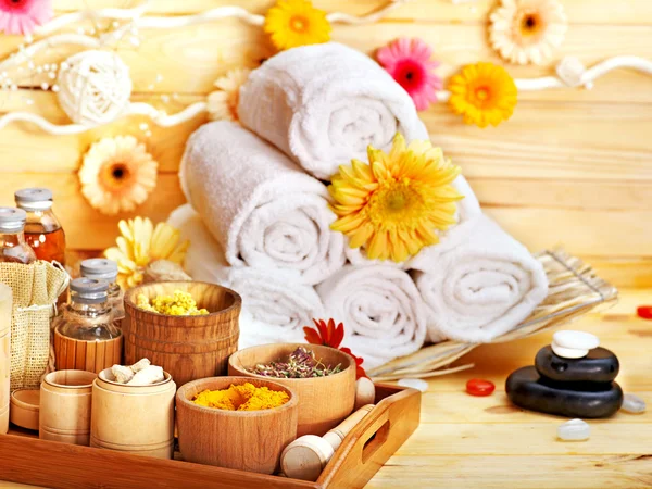 Spa still life with towel. — Stock Photo, Image