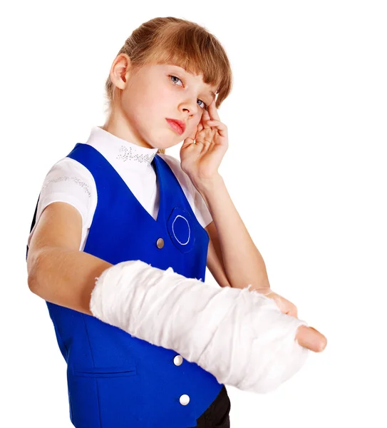 Child with broken arm. — Stock Photo, Image