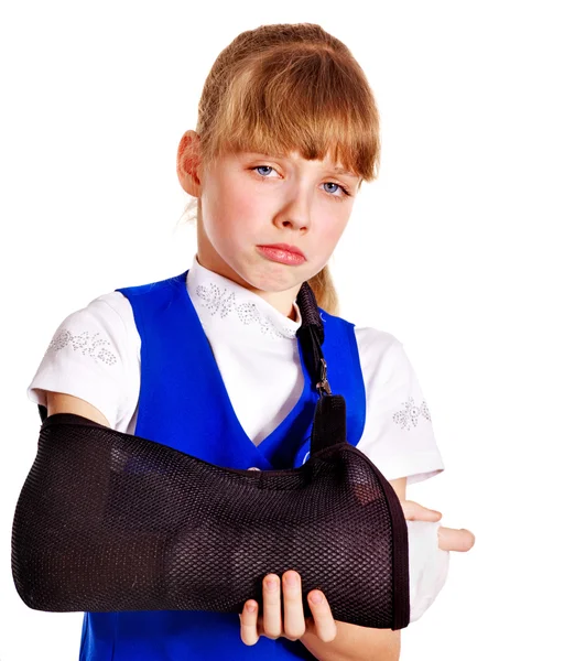 Child with broken arm. — Stock Photo, Image