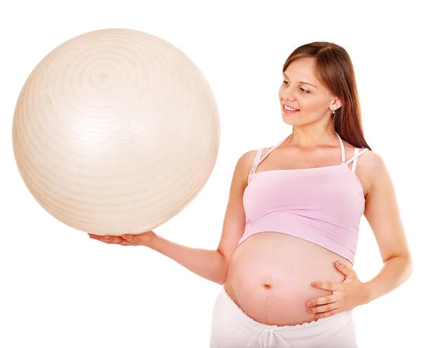 Donna incinta fare sport . — Foto Stock
