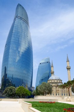 Tradition and modernity. Architecture of Baku clipart